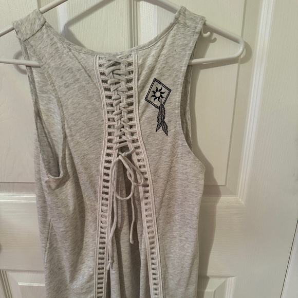 HARD ROCK Couture Barcelona Lace Tie Back Women Tank Top Western Design - Picture 4 of 5